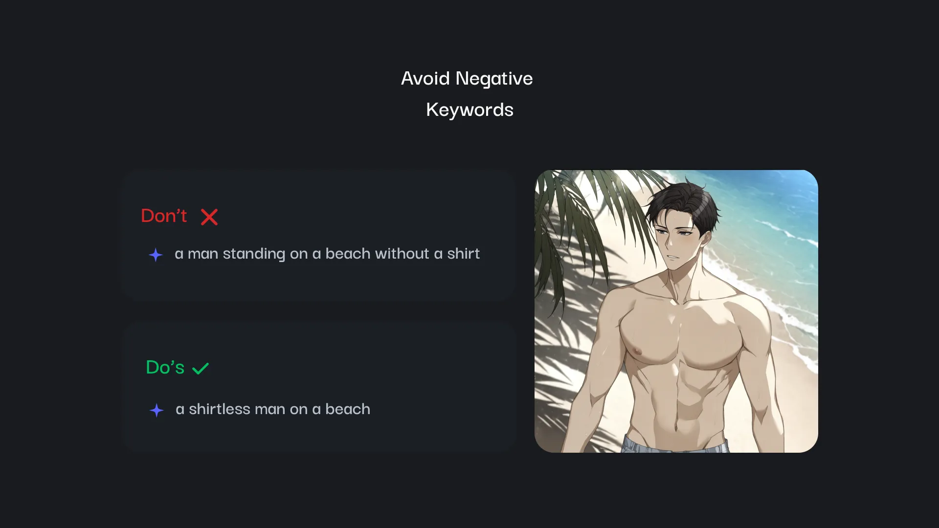 Shirtless man